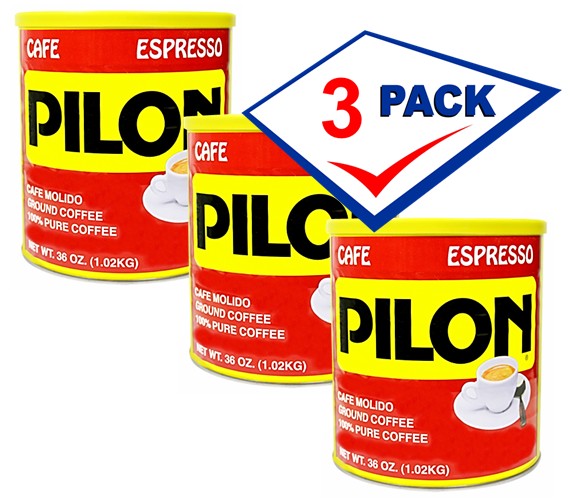 Pilon cuban coffee extra large 36 Onz can. Pack of 3.